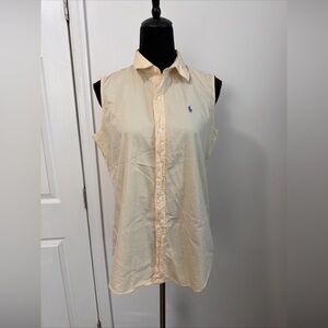 Ralph Lauren Polo Sport  Sleeveless Button Down Blouse - Yellow - Size 12